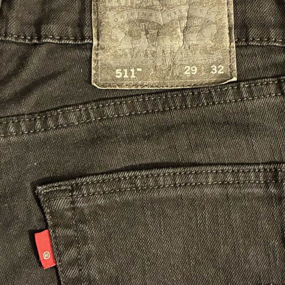 Levis Mens 511 Black Jeans 29x32 Slim Fit Modern Denim Levi's